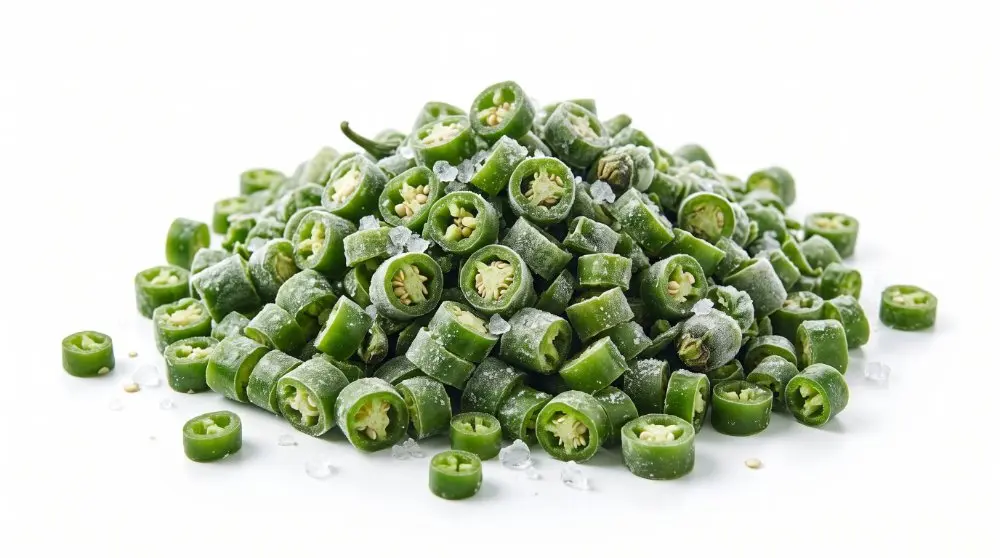 IQF sliced green chilli