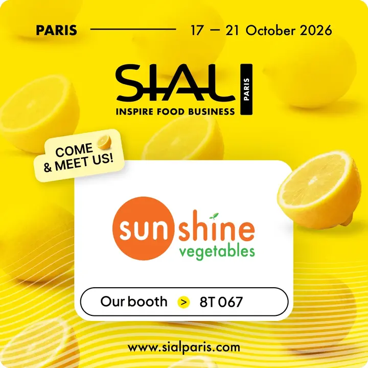 SIAL Paris, 17–21 October 2026 — come and meet Sunshine Vegetables at booth 8T 067